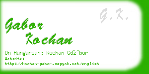 gabor kochan business card